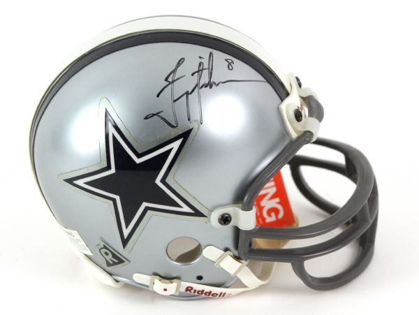 1990s Troy Aikman Dallas Cowboys Signed Mini Helmet (JSA)