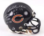 2000s Dick Butkus Mike Ditka Gale Sayers Chicago Bears Signed Mini Helmet (JSA)