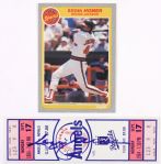 1984 Reggie Jackson California Angels Signed 500 Home Run Game Ticket (JSA)