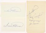 1960 circa Frank Robinson Cincinnati Reds Signed Index Card & Sheet Collection - Lot of 3 (JSA)