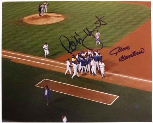 1992 Robin Yount Jim Gantner Milwaukee Brewers Signed 8" x 10" Photo (JSA)