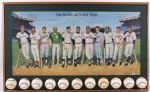 1988 circa 500 Home Run Club 26" x 42" Framed Display w/ 11 Signed Baseballs Including Willie Mays, Hank Aaron, Ernie Banks & More (JSA)