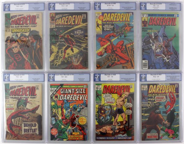 1966-79 Daredevil Slabbed Comic Book Collection - Lot of 12