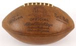 1957 (October 20) Detroit Lions Baltimore Colts ONFL Bell Briggs Stadium Game Used Football w/ Ticket Stub (MEARS LOA)