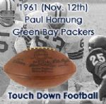 1961 (November 12) Paul Hornung Green Bay Packers Signed ONFL Rozelle Wrigley Field Game Used Touchdown Football (MEARS LOA/JSA)