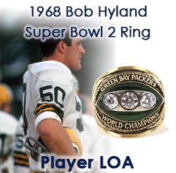1968 Bob Hyland Green Bay Packers Supplemental Super Bowl II Ring "From His Personal Collection" LOA Hyland / MEARS