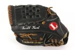 1996-97 Scott Karl Milwaukee Brewers Signed Game Used Louisville Slugger Mitt (MEARS LOA)