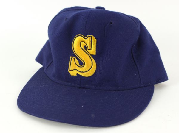 1989-92 Ken Griffey Jr. Seattle Mariners Game Worn Cap (MEARS LOA)