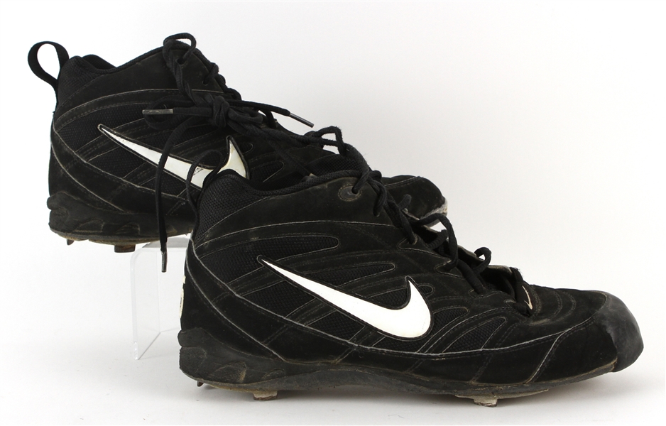  2003 Pedro Martinez Boston Red Sox Game Worn Nike Cleats (MEARS LOA)