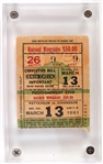 1961 (March 13) Floyd Patterson Ingemar Johansson Heavyweight Title Bout Ticket Stub