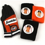 1991-95 Cal Ripken Jr. Baltimore Orioles Game Worn Batting Glove & Wristband Collection - Lot of 4 (MEARS LOA)