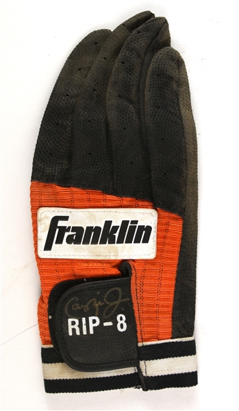 1990s-2000s Cal Ripken Jr. Baltimore Orioles Signed Game Worn Batting Glove (MEARS LOA/JSA)
