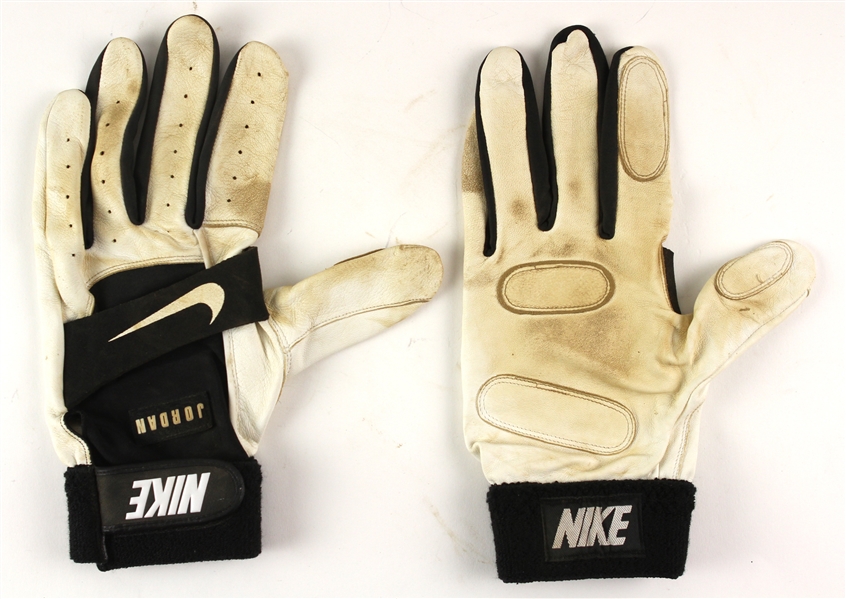 1994 Michael Jordan Birmingham Barons Game Worn Batting Gloves (MEARS LOA)