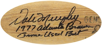 1976-77 Dale Murphy Atlanta Braves Signed H&B Louisville Slugger Professional Model Game Used Bat (MEARS A9.5/JSA)