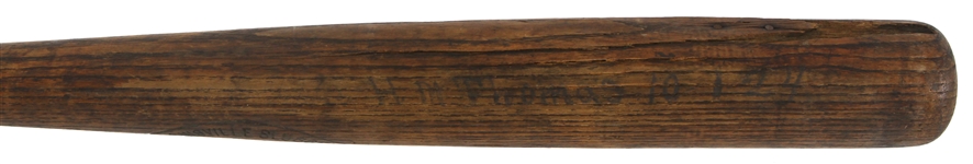 1922-24 Wilcy Moore (Attributed) H&B Louisville Slugger Professional Model Game Used Bat (MEARS LOA) Sidewritten HM Thomas 10-1-24
