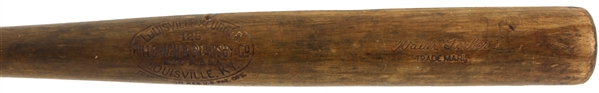 1928 Wally Gerber St. Louis Browns H&B Louisville Slugger Professional Model Game Used Bat (MEARS LOA) Sidewritten "5-2-28 Wally Schang"
