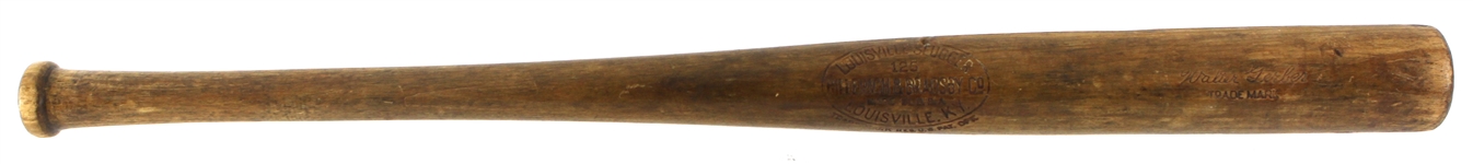 1928 Wally Gerber St. Louis Browns H&B Louisville Slugger Professional Model Game Used Bat (MEARS LOA) Sidewritten 5-2-28 Wally Schang