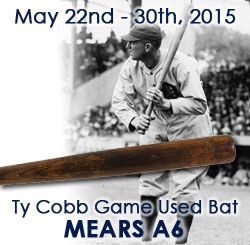 1916-21 Ty Cobb Detroit Tigers H&B Louisville Slugger Professional Model Game Used Bat (MEARS A6)