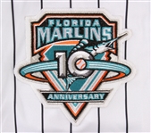 2003 Josh Beckett Florida Marlins Game Worn Home Jersey (MEARS LOA)