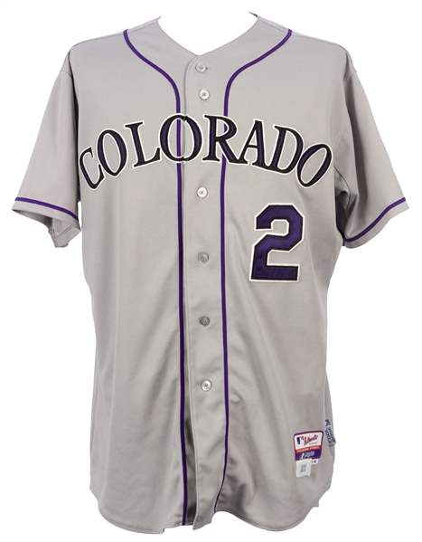 2012 Troy Tulowitzki Colorado Rockies Game Worn Road Jersey (MEARS LOA)