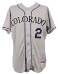 2012 Troy Tulowitzki Colorado Rockies Game Worn Road Jersey (MEARS LOA)