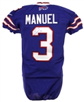 2013 EJ Manuel Buffalo Bills Signed Game Worn Home Jersey (MEARS LOA & PSA/DNA)