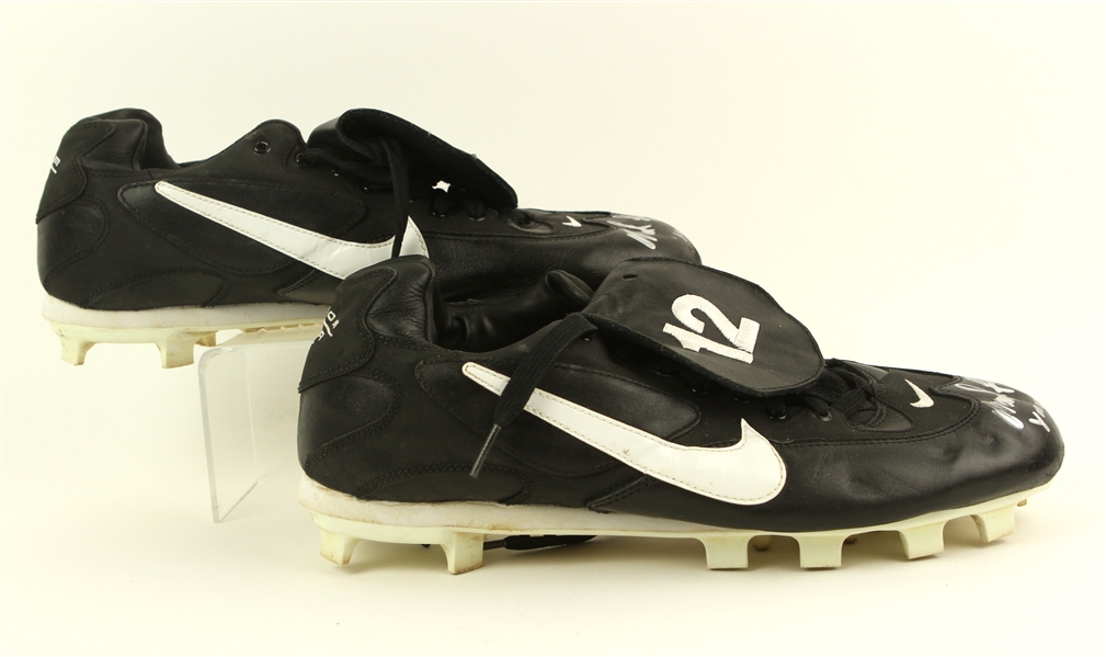 1997 circa Wade Boggs New York Yankees Signed Game Worn Nike Cleats (MEARS LOA/JSA)