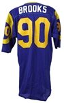 1976-82 Larry Brooks Los Angeles Rams Game Worn Home Jersey (MEARS LOA)