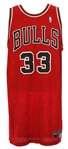 2003-04 Scottie Pippen Chicago Bulls Game Worn Road Jersey (MEARS LOA)