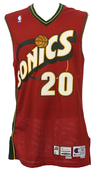 1999-2000 Gary Payton Seattle Supersonics Game Worn Alternate Jersey (MEARS LOA)