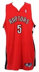 2004-05 Jalen Rose Toronto Raptors Game Worn Road Jersey (MEARS LOA)