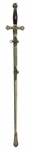 1890s-1910s circa Tyman H. Grover 38" The Henderson Ames Co. Knights Templar Fraternal Sword w/ Scabbard 