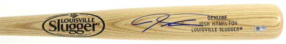 2014 Josh Hamilton Los Angeles Angels Signed Louisville Slugger (JSA/MLB Hologram)
