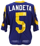 1993-2000 St. Louis Rams Game Worn Jersey Collection - Lot of 4 w/ Sean Landeta, Nate Hobgood Chittick, Ron Carpenter & Chris Thomas (MEARS LOA)