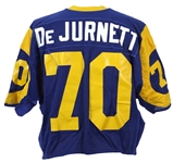1980-90 Los Angeles Rams Game Worn Home Jersey Colleciton - Lot of 3 w/ Carl Ekern, Mike Wilcher & Charles DeJurnett (MEARS LOA)