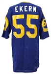1980-90 Los Angeles Rams Game Worn Home Jersey Colleciton - Lot of 3 w/ Carl Ekern, Mike Wilcher & Charles DeJurnett (MEARS LOA)