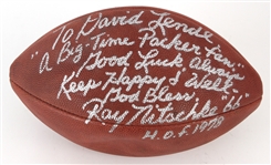 1990s Ray Nitschke Green Bay Packers Signed & Incribed ONFL Tagliabue Football (JSA)