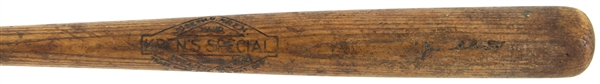 1932-38 circa Joe Glenn New York Yankees Kren’s Special Hand Turned Bat (MEARS LOA)