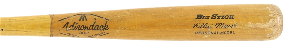 1968-70 Willie Mays San Francisco Giants Adirondack Team Index Bat