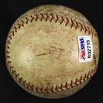 1934 (September 23) Brooklyn Dodgers Multi Signed ONL Heydler Ebbets Field Game Used Baseball (MEARS LOA & PSA/DNA)