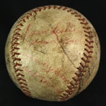 1934 (September 23) Brooklyn Dodgers Multi Signed ONL Heydler Ebbets Field Game Used Baseball (MEARS LOA & PSA/DNA)