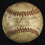 1934 (September 23) Brooklyn Dodgers Multi Signed ONL Heydler Ebbets Field Game Used Baseball (MEARS LOA & PSA/DNA)