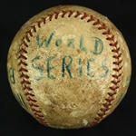 1952 (October 6) Brooklyn Dodgers New York Yankees ONL Giles Ebbets Field World Series Game Used Baseball (MEARS LOA)