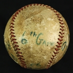 1952 (October 6) Brooklyn Dodgers New York Yankees ONL Giles Ebbets Field World Series Game Used Baseball (MEARS LOA)