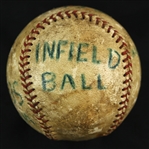 1952 (October 6) Brooklyn Dodgers New York Yankees ONL Giles Ebbets Field World Series Game Used Baseball (MEARS LOA)