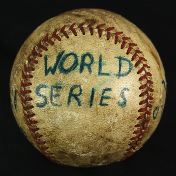 1952 (October 2) Brooklyn Dodgers New York Yankees ONL Giles Ebbets Field World Series Game Used Baseball (MEARS LOA)