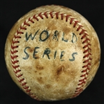 1952 (October 7) Brooklyn Dodgers New York Yankees ONL Giles Ebbets Field World Series Game Used Baseball (MEARS LOA)