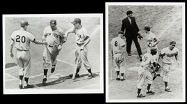 1950s New York Giants Brooklyn Dodgers 8" x 10" Home Run Congratulation Photos - Lot of 2