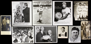 1920's-60's Baseball & Boxing Photography Collection - Lot of 16 w/ Muhammad Ali, Roberto Clemente, Lou Gehrig, Walter Johnson & More