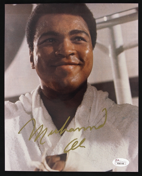 1980s Muhammad Ali World Heavyweight Champion Signed 8" x 10" Photo (JSA Full Letter)